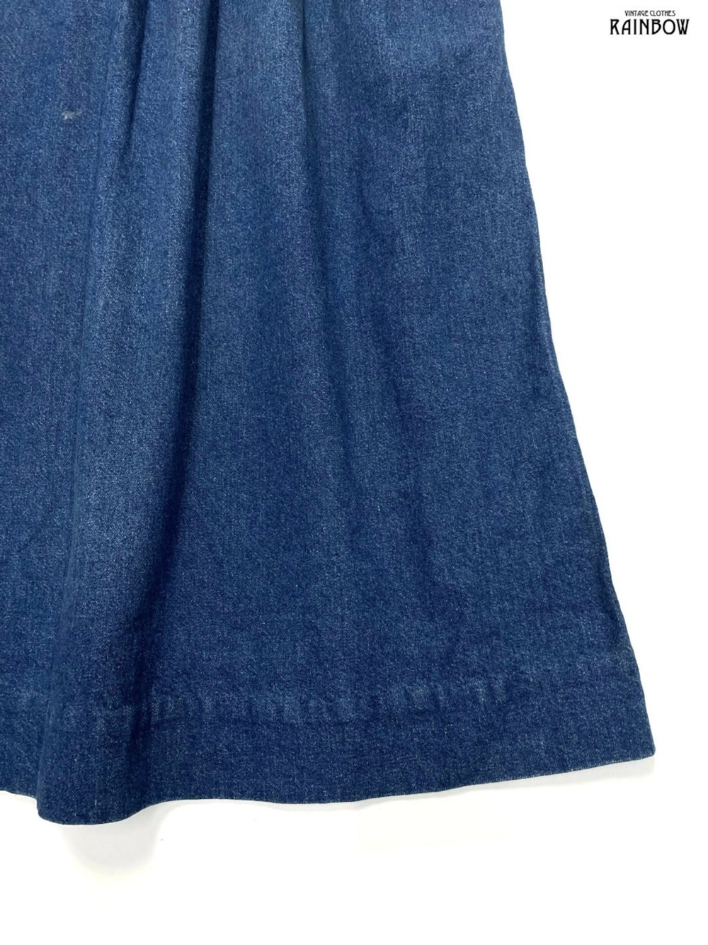 vintage 80’s Woolrich MADE IN THE USA blue denim dress 100% cotton Size Medium - Picture 5 of 12